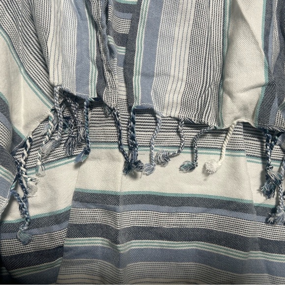 Natural Reflections Beachy Open Front Cardigan Wrap Sweater Women’s Large Fringe - Picture 5 of 7